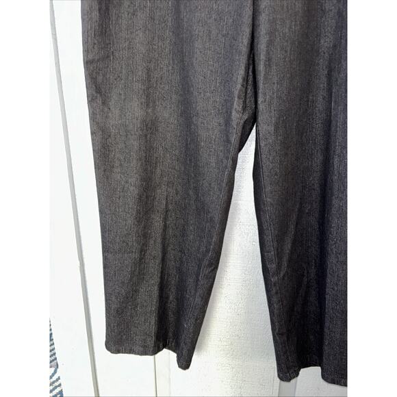 NWT Ruby Rd Woman 18W Black Jeans Wide Leg Pull On Stretch Denim Elastic Relaxed - Picture 5 of 11